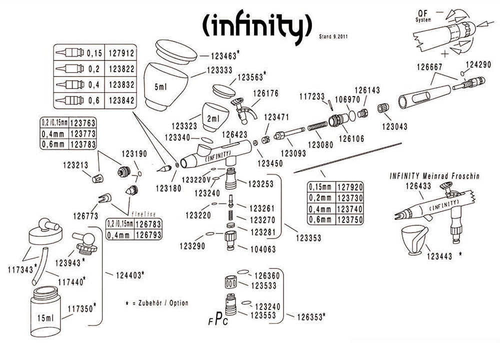 Harder Steenbeck Infinity Airbrush Parts