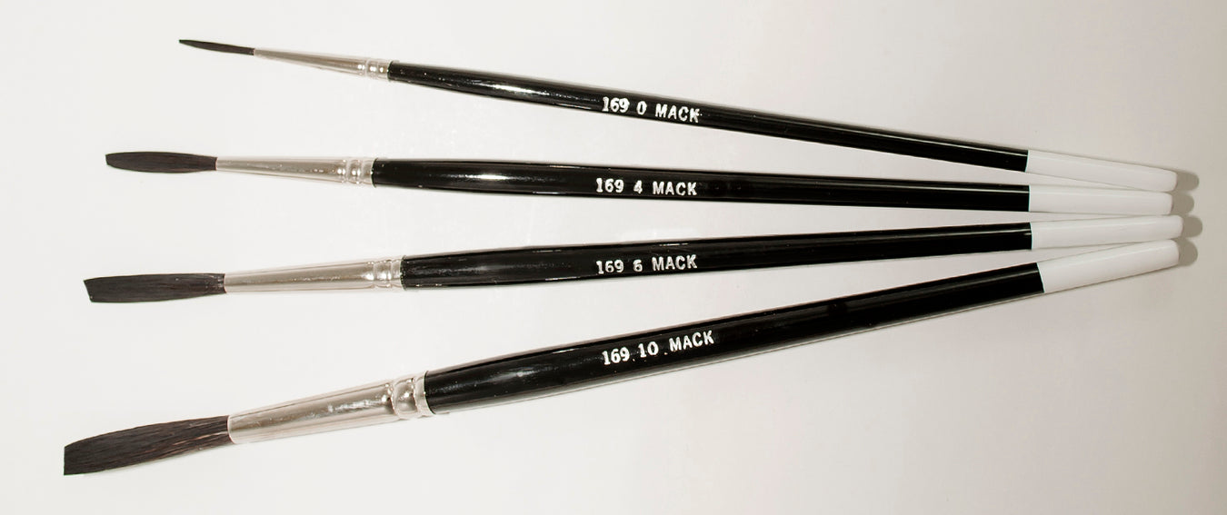 MACK Series 169 Blue Squirrel / Black Synthetic Mix Quill Brushes