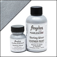 ANGELUS ACRYLIC LEATHER PAINT 1OZ Pearlescent Sterling Silver