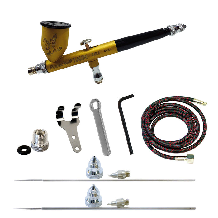 Paasche Talon Cerakote Coated Gold-Black - W/.25, .38 & .66mm Heads