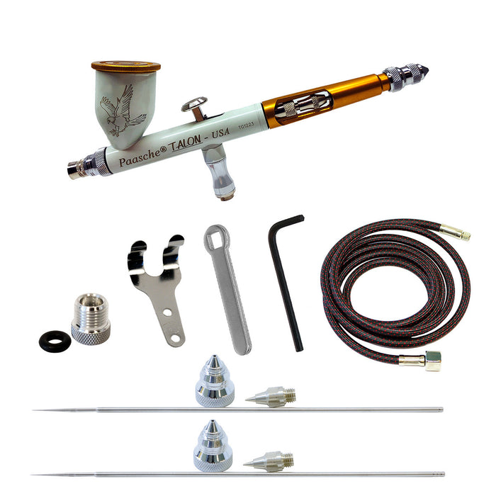 Paasche Talon Cerakote Coated - White-Gold - W/.25, .38 & .66mm Heads