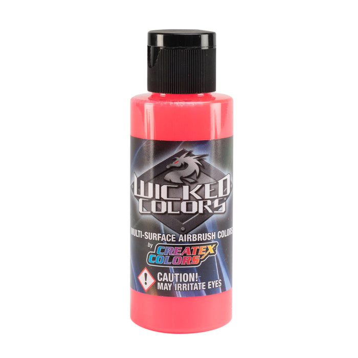 2oz Createx Wicked Color W022 - Fluorescent Red