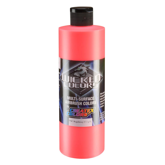 16oz Createx Wicked Color W022 - Fluorescent Red