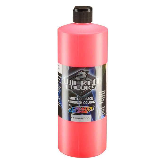 32oz Createx Wicked Color W022 - Fluorescent Red