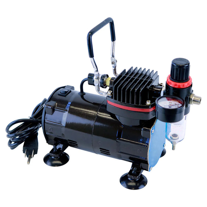 Harder & Steenbeck INFINITY 2024 CRplus Solo Airbrush with Paasche DA300R Airbrush Compressor