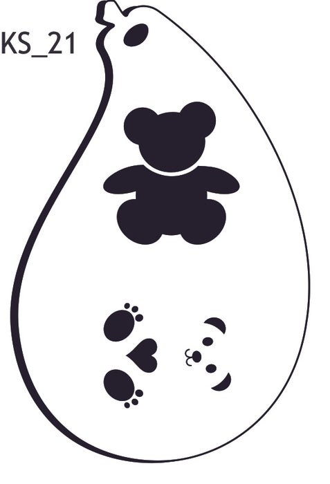 Safari Stencils - KS_21 Bear Heart