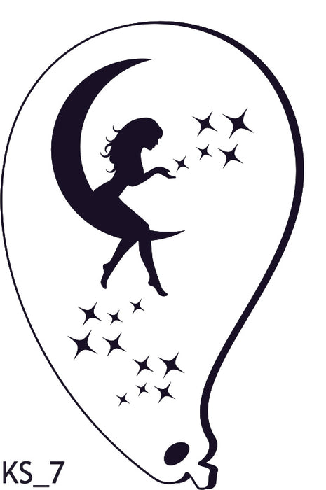Safari Stencils - KS_7 Moon Lady Stencil