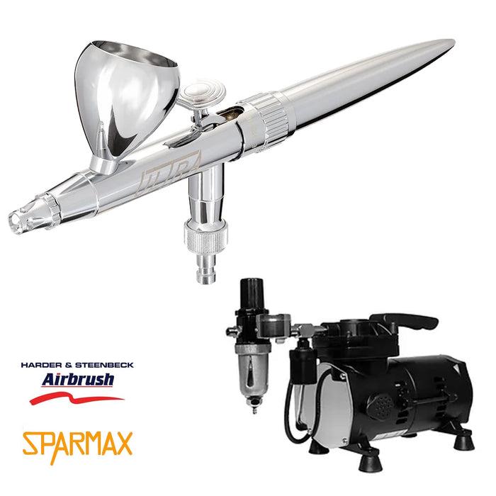Harder & Steenbeck Ultra2024 Airbrush with SPARMAX TC-501N Airbrush Compressor