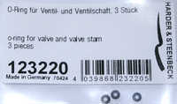 123220 Harder Steenbeck O-ring for valve and valve stem, 3 pieces