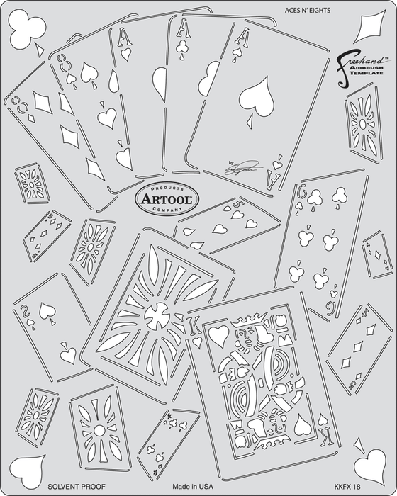 Aces N' Eights FH KKFX 18 Stencil by Craig Fraiser
