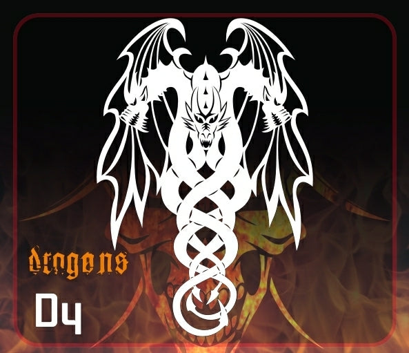 AEROSPACE Airbrush Stencil - DRAGON 4- D4-XXL