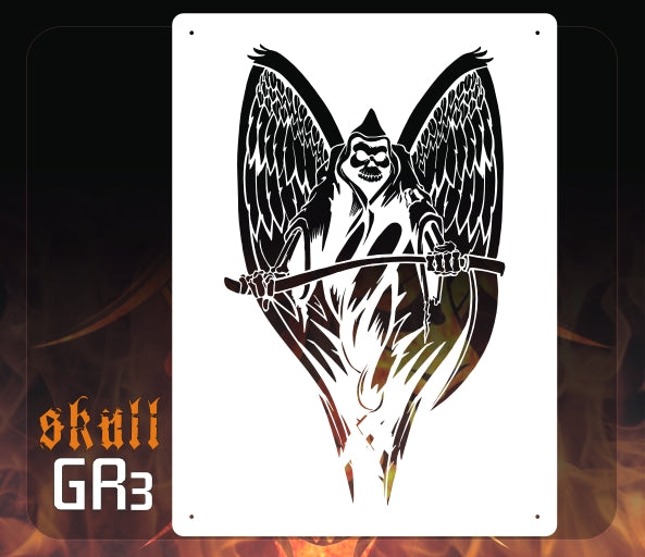 AEROSPACE Airbrush Stencil - 'Wings of Death' - GR3-XXL