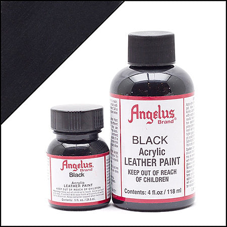 ANGELUS ACRYLIC LEATHER PAINT 1OZ BLACK
