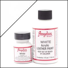 ANGELUS ACRYLIC LEATHER PAINT 4OZ WHITE