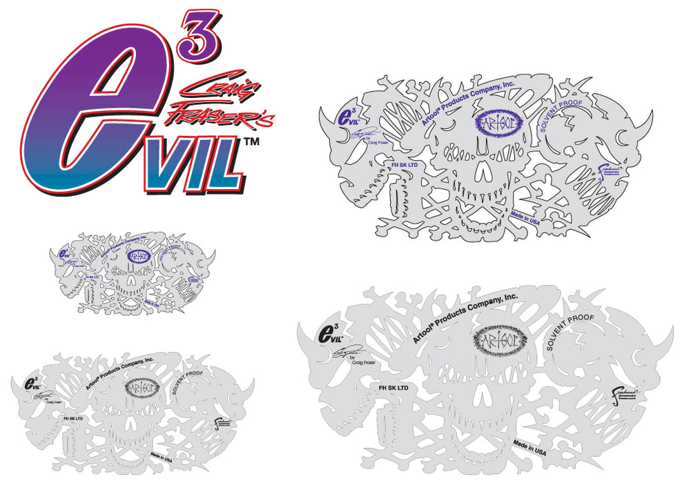 Artool Evil 3 Stencil Set FHSKLTD by Craig Fraser