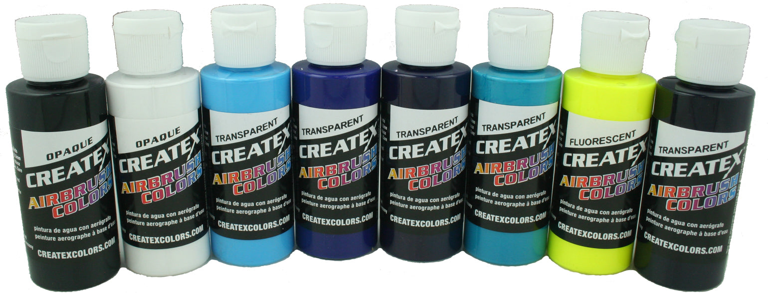 Createx, Kent Lind Airbrush Set of 8 Colors  - Cool