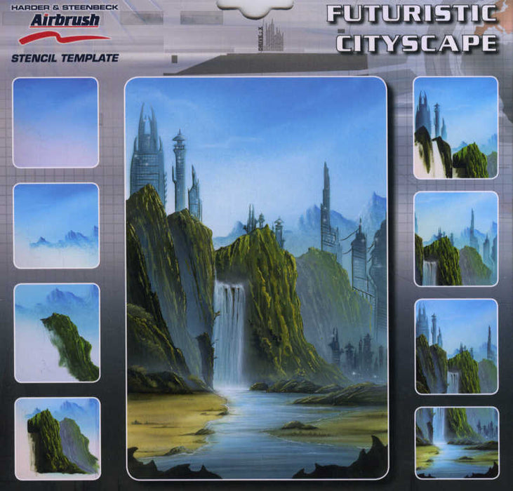 Harder Steenbeck  'Future Cityscape' Stencils with Step by Step Instructions 410141