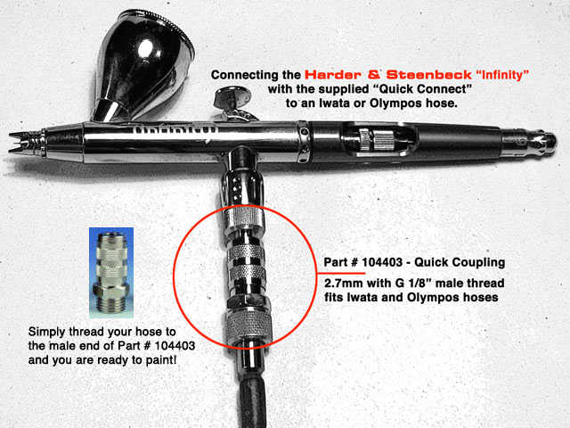 104403 Harder Steenbeck Quick Coupling with 1/8" Hose Connection