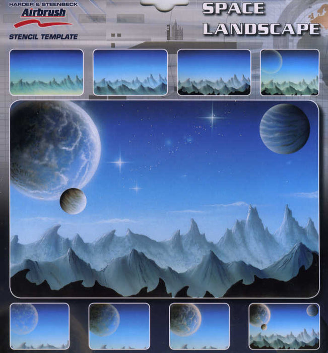 Harder Steenbeck 'Space Landscape' Stencils with Step by Step Instructions 410140