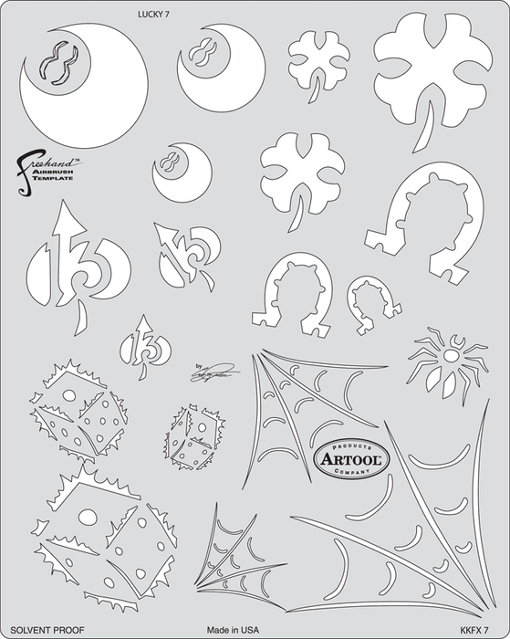 Lucky 7 FH KKFX 17 Airbrush Template by Craig Fraiser