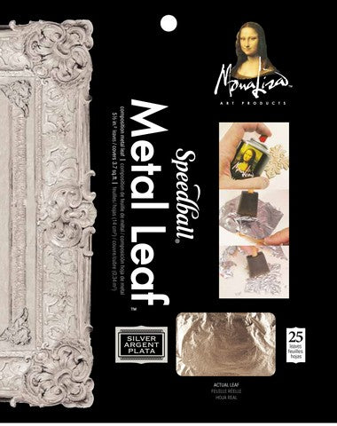 MONA LISA IMITATION SILVER LEAF SHEET 25 PACK