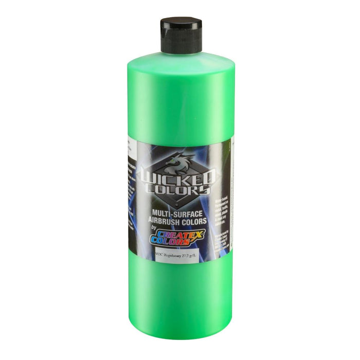 32oz Createx Wicked Color W023 - Fluorescent Green