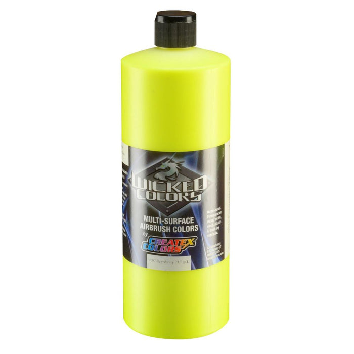 32oz Createx Wicked Color W024 - Fluorescent Yellow