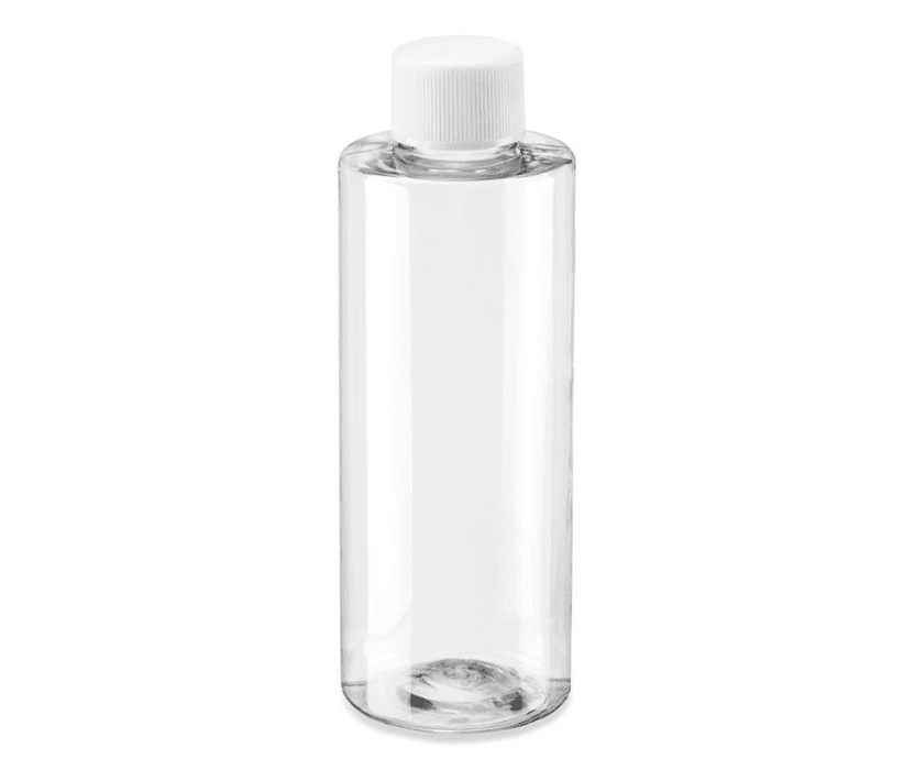 Plain-Lid Empty Clear Bottle - 4oz
