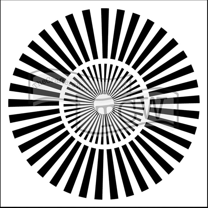 The Crafter's Workshop Stencils, 6" x 6", Sunburst