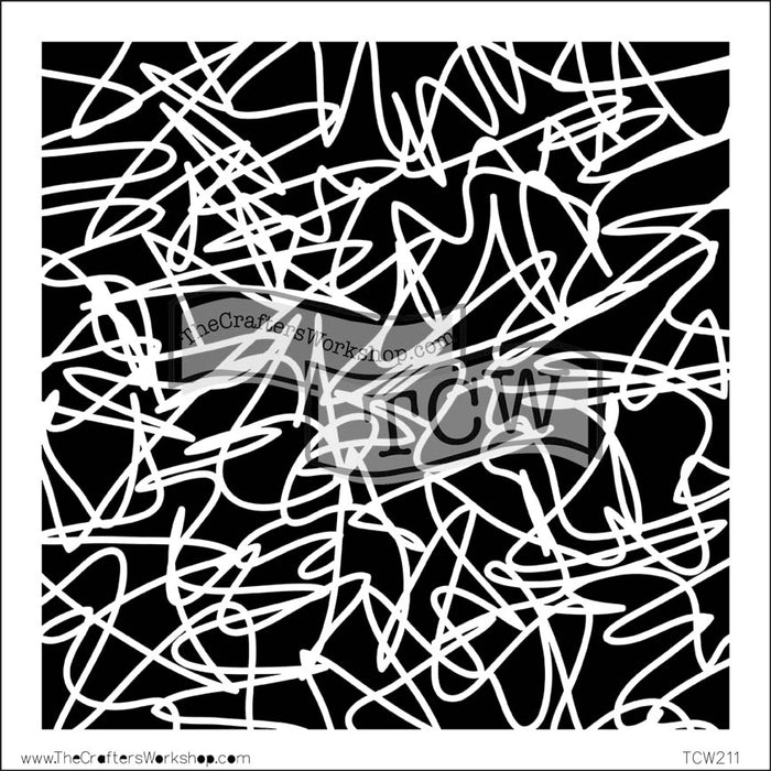 The Crafter's Workshop Stencils, 6" x 6", Webbing