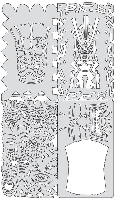 Tikiville Nano Series FHNS6 Stencil Set by Dennis Mathewson